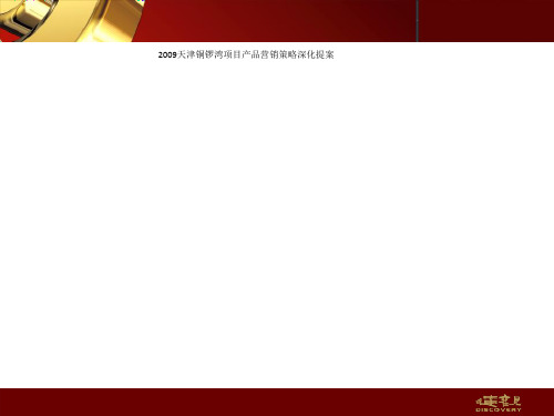 2009天津铜锣湾项目产品营销策略深化提案
