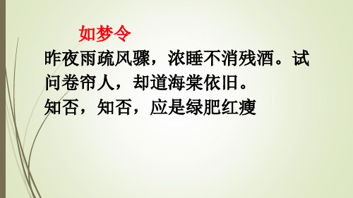 李清照词二首如梦令、渔家傲