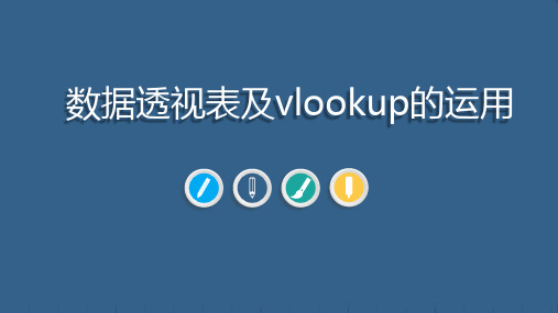 数据透视表及vlookup的运用PPT课件