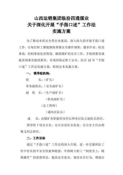 手指口述活动实施方案