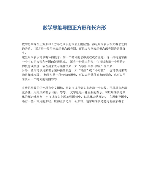 数学思维导图正方形和长方形