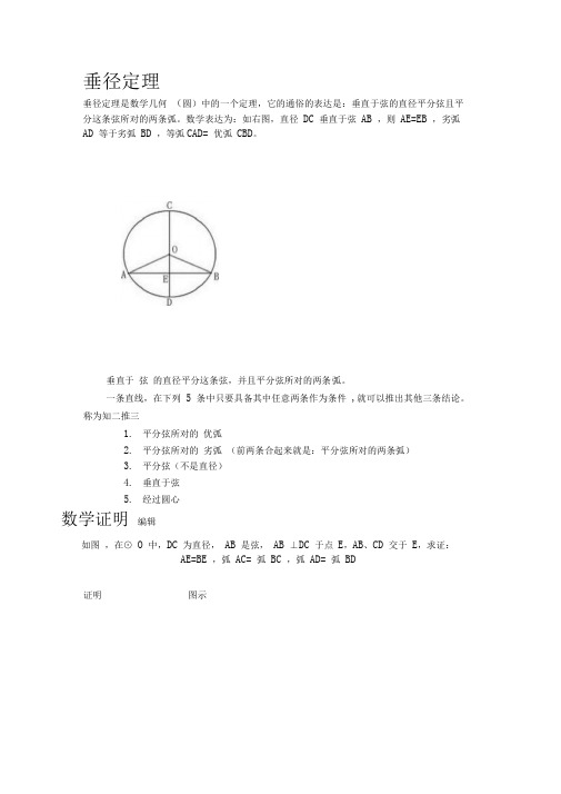 初中数学圆的定理