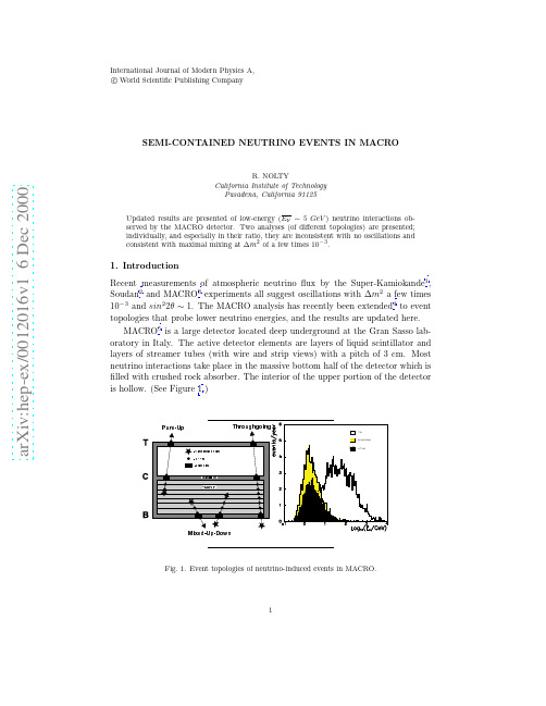 Semi-Contained Neutrino Events in MACRO