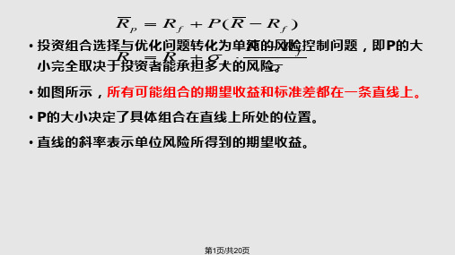 投资组合理论第五讲PPT课件