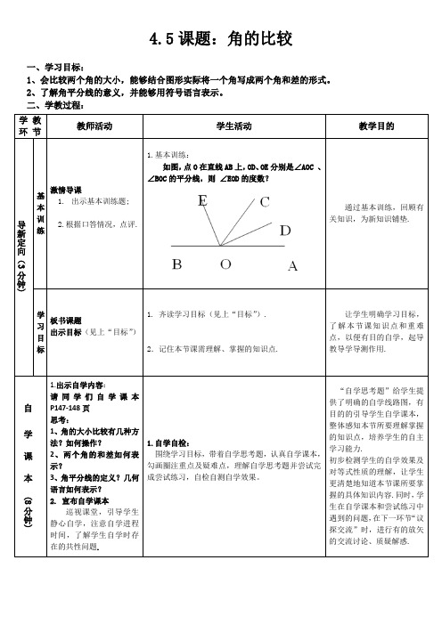 4.5 角的比较与补(余)角