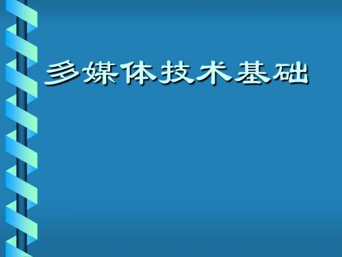 多媒体技术基础.