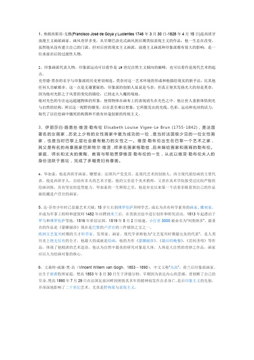 六位画家