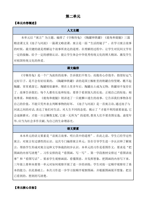 部编版小学语文三年级下册《守株待兔》优质教案