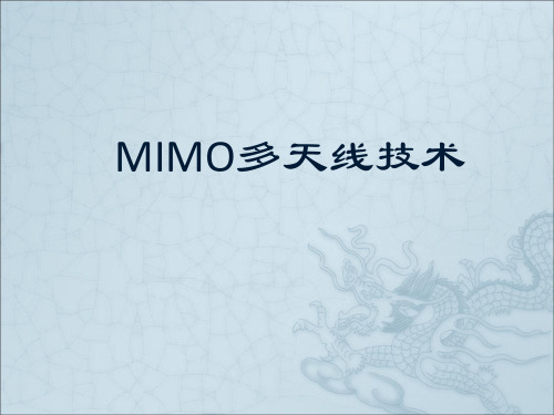 MIMO多天线技术 ppt课件