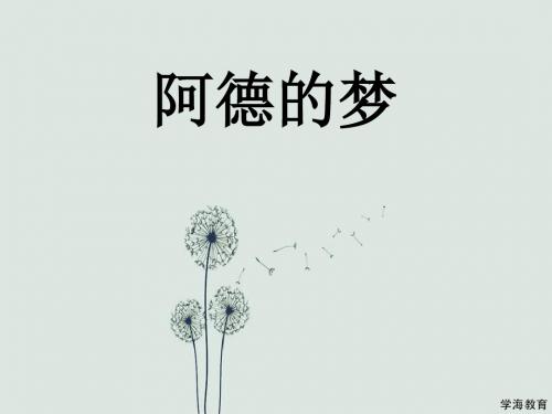 32.阿德的梦【优质课件1】