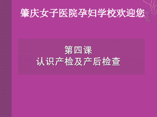 第 课 认识产检和产后保健 可打开 