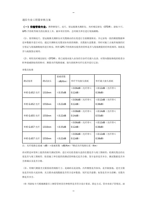 通信工程审核方案