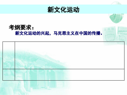 新文化运动和马克思主义的传播  一轮复习分析 共22页