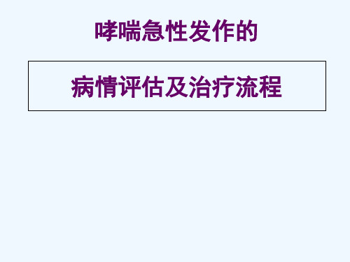 哮喘急性发作的病情评估及治疗流程