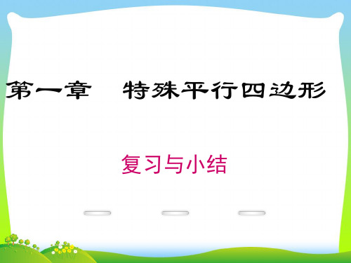 北师大版 初三数学九年级上册第1章《特殊平行四边形》ppt复习课件