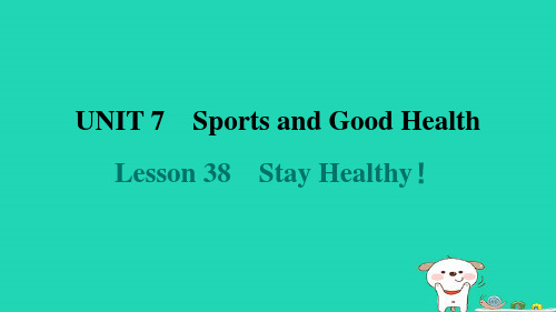 2024七年级英语下册Unit7Lesson38StayHealthy课件新版冀教版