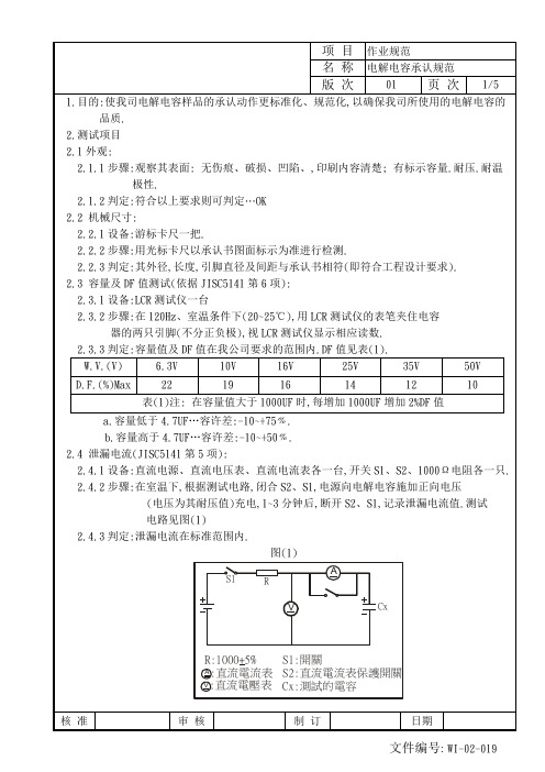 电解电容检验规范