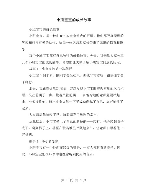 小班宝宝的成长故事