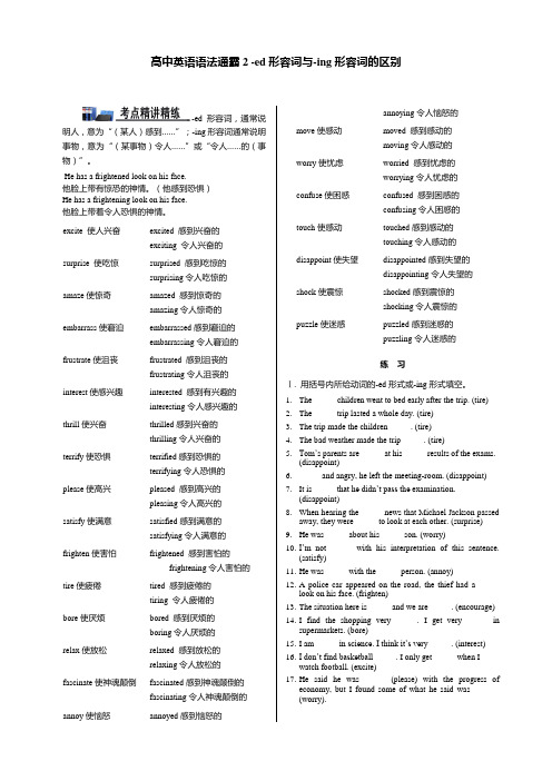 2.高中英语语法通霸-ed形容词与-ing形容词的区别