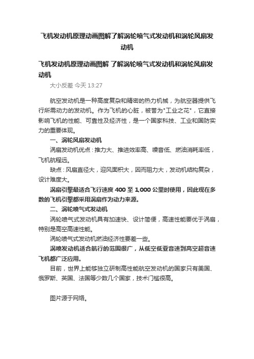 飞机发动机原理动画图解了解涡轮喷气式发动机和涡轮风扇发动机