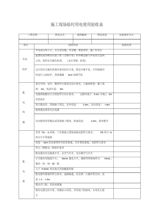 施工现场临时用电使用验收表.pdf