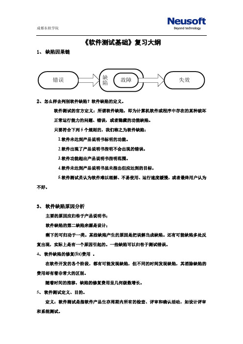 软件测试复习资料和答案