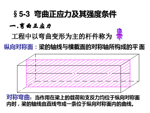 材料力学--弯曲正应力及其强度条件