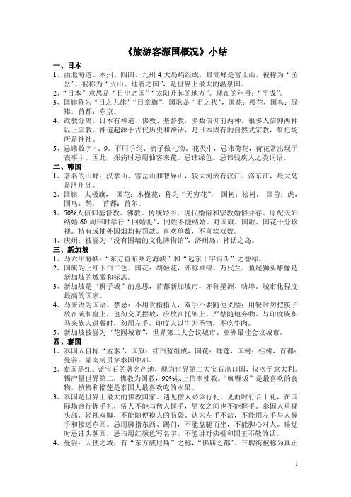 金陵科技学院旅游客源国概况讲义