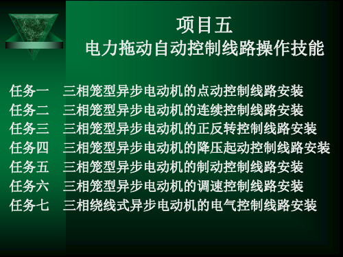 电力拖动自动控制线路操作技能