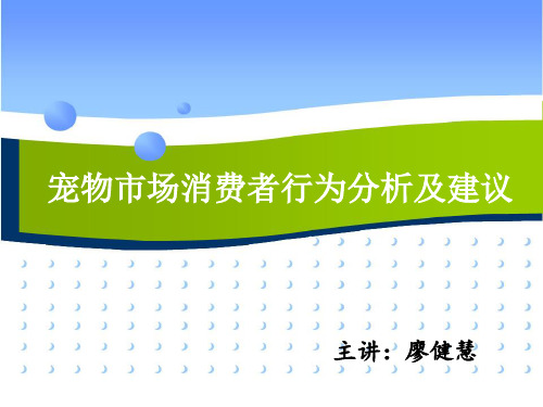 宠物市场消费者行为分析及建议PPT(共 37张)