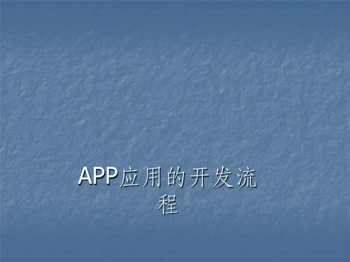 APP开发流程ppt课件