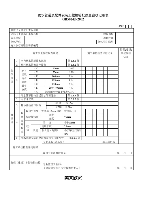 室内热水管道及配件安装工程检验批质量验收记录表 (2).doc