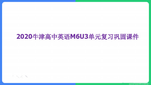 M6+Unit3+江苏牛津译林版高三英语复习巩固课件(共69张PPT)