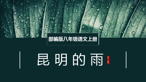 部编版八年级上册语文《昆明的雨》PPT课文课件