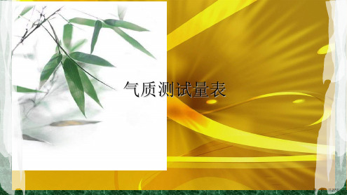 气质测试量表