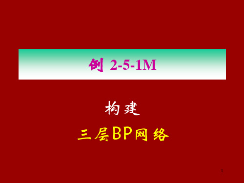 最新线性神经网络 2-5-1 构建三层BP网络-药学医学精品资料