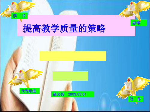 提高教学质量的策略PPT课件