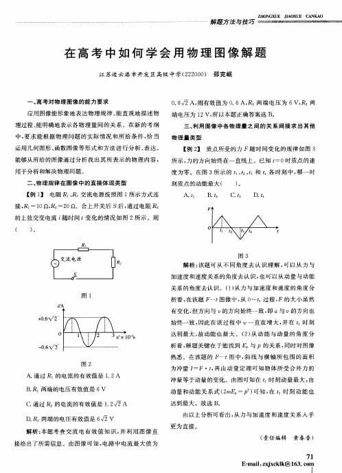 在高考中如何学会用物理图像解题