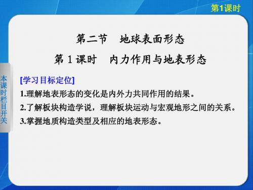 高中地理湘教版必修一第二章 第二节 第1课时内力作用与地表形态