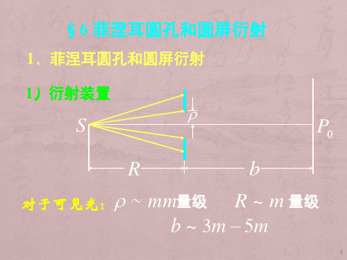 菲涅尔圆孔衍射和圆屏衍射PPT课件