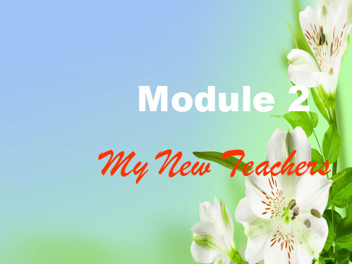 外研版高中英语必修一Module 2 My New Teachers第三课时课件ppt