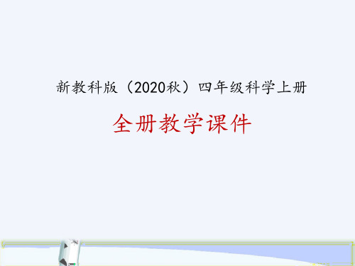 新科教版(2020版)小学四年级上册科学全册课件