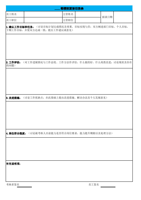 酒店全面量化绩效考核表