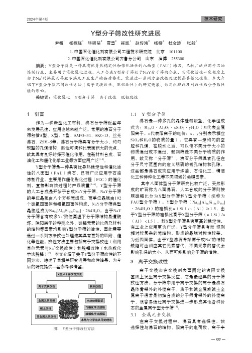 Y型分子筛改性研究进展