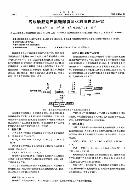 浅议磷肥副产氟硅酸资源化利用技术研究