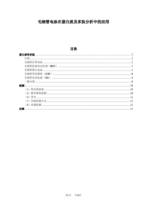 高中生物 毛细管电泳在生物大分子分析中的应用