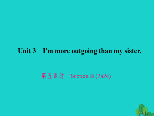 八年级英语上册 Unit 3 I'm more outgoing than my sister(第5