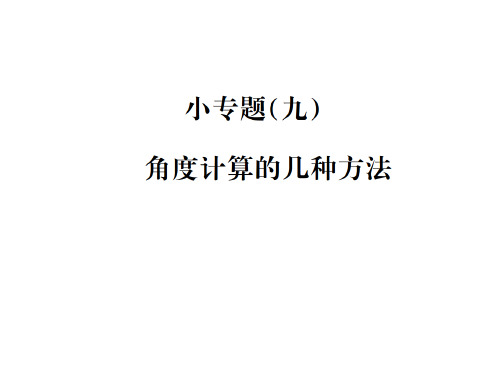 秋七年级数学上册课件(湘教版)：小专题(九) 角度计算的几种方法(共23张PPT)