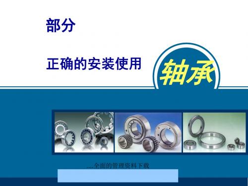 轴承的安装与保养实务(ppt 53页)