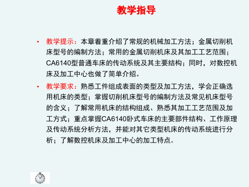 机械加工方法与机床课件